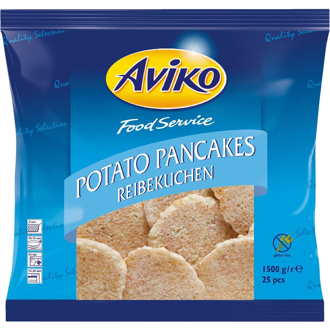 Aviko - Kartoffelpuffer/ Reibekuchen tiefgefroren, 254 Stück à 60 g - 1,5 kg Packung
