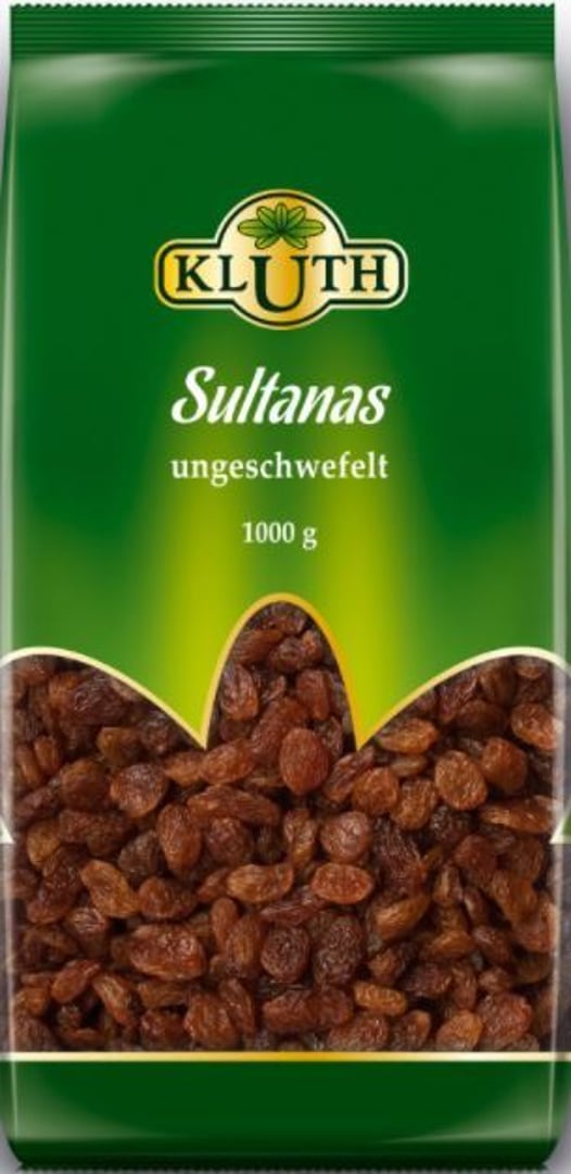 Kluth Sultanas hell, ungeschwefelt Türkei - 1 kg Beutel