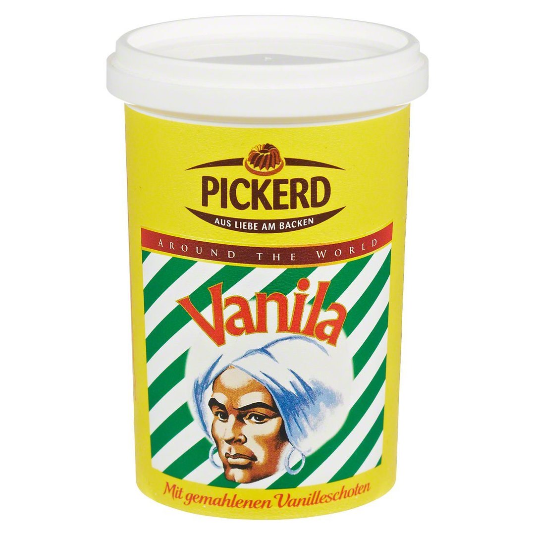 Pickerd Dekor - Vanila skandinavische Vanille Spezialität mit gemahlenen Vanilleschoten 100 g Dose