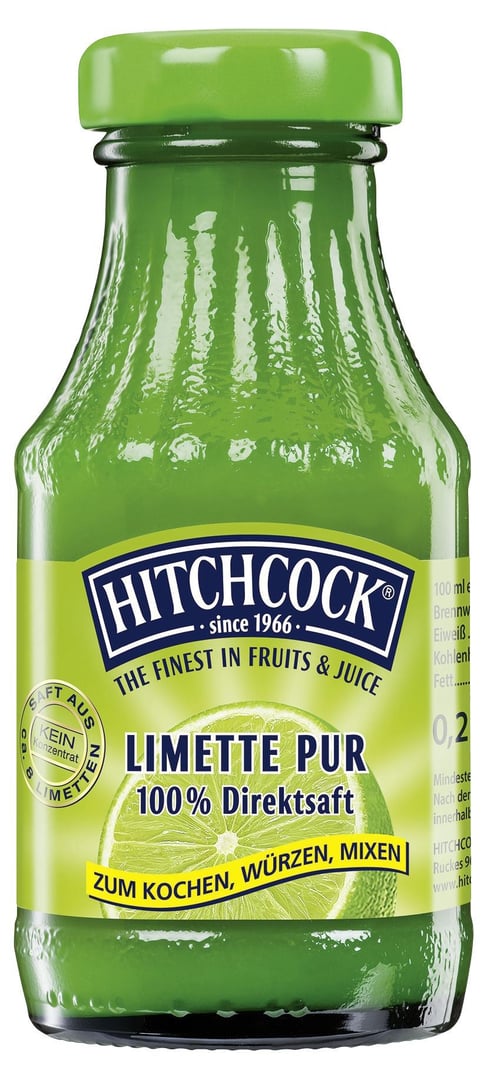 Hitchcock - Limettensaft 100% Direktsaft 0,2 l Flasche