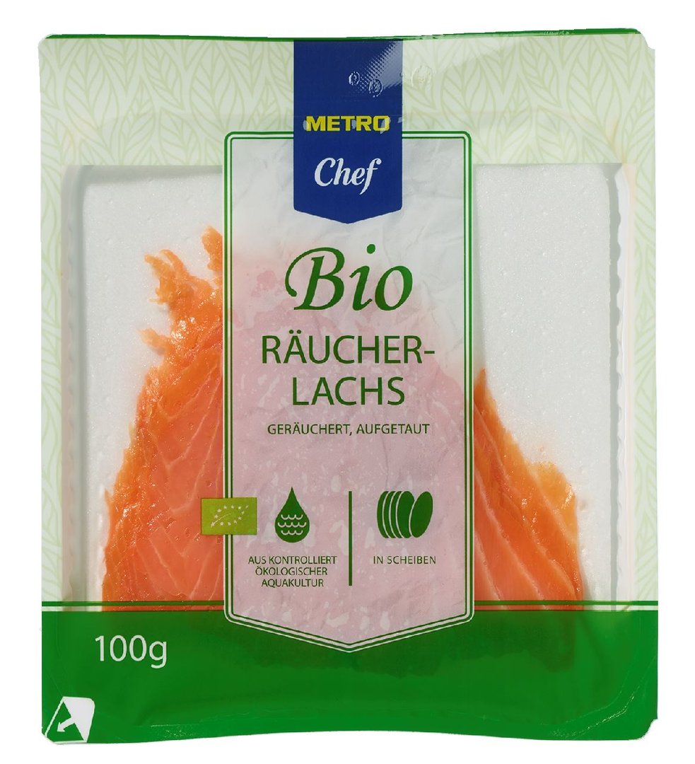 METRO Chef Bio - Räucherlachs, gekühlt - 100 g Packung