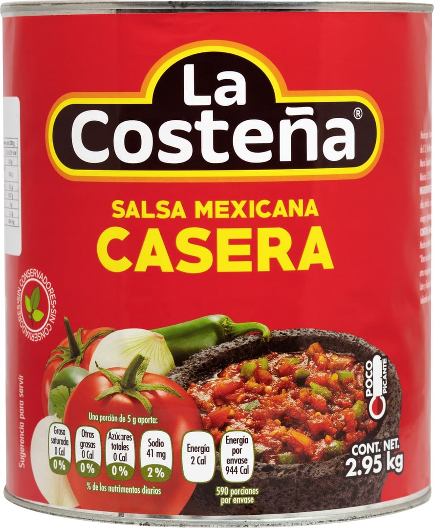 La Costena - Salsa Mexicana Casera - 6 x 2,95 l Karton