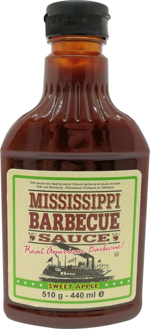 Mississippi - BBQ Sauce Sweet'n Apple - 6 x 440 ml Stück