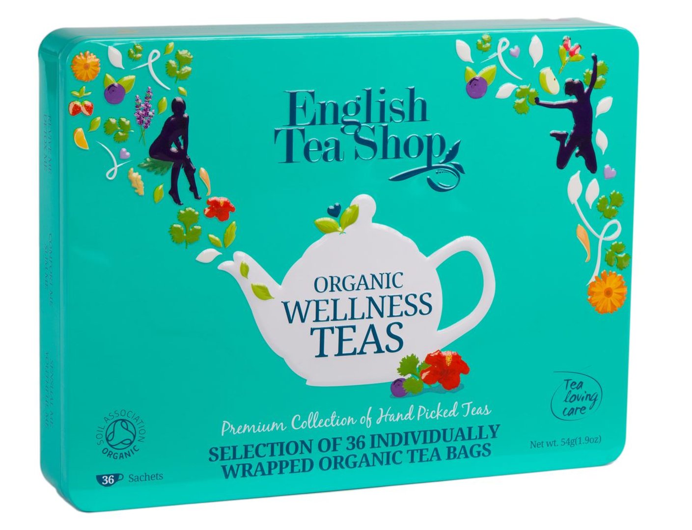My English Tea Shop - Schwarztee Bio/Fairtrade/Organic Geschenkbox Wellness Collection 36 Teebeutel - 54 g Dose