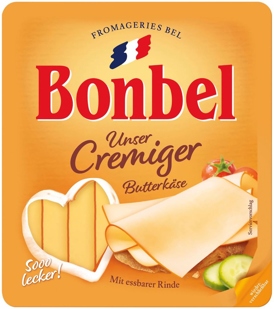 Bonbel - Scheiben Natur 27 % fett - 1 x 100 g Packung