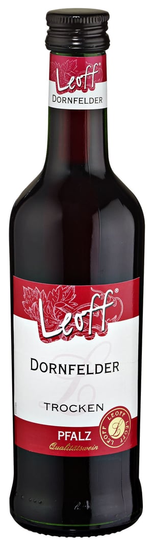 Leoff - Dornfelder QBA Rotwein trocken 0,25 l Flasche