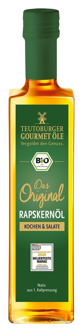 Teutoburger - Ölmühle Rapskernöl Bio 500 ml Flasche