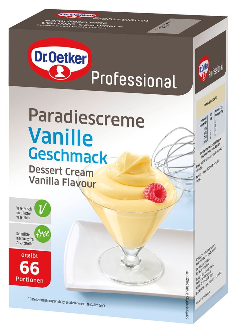 Dr. Oetker Professional - Dessertcreme Vanille - 1 kg Packung