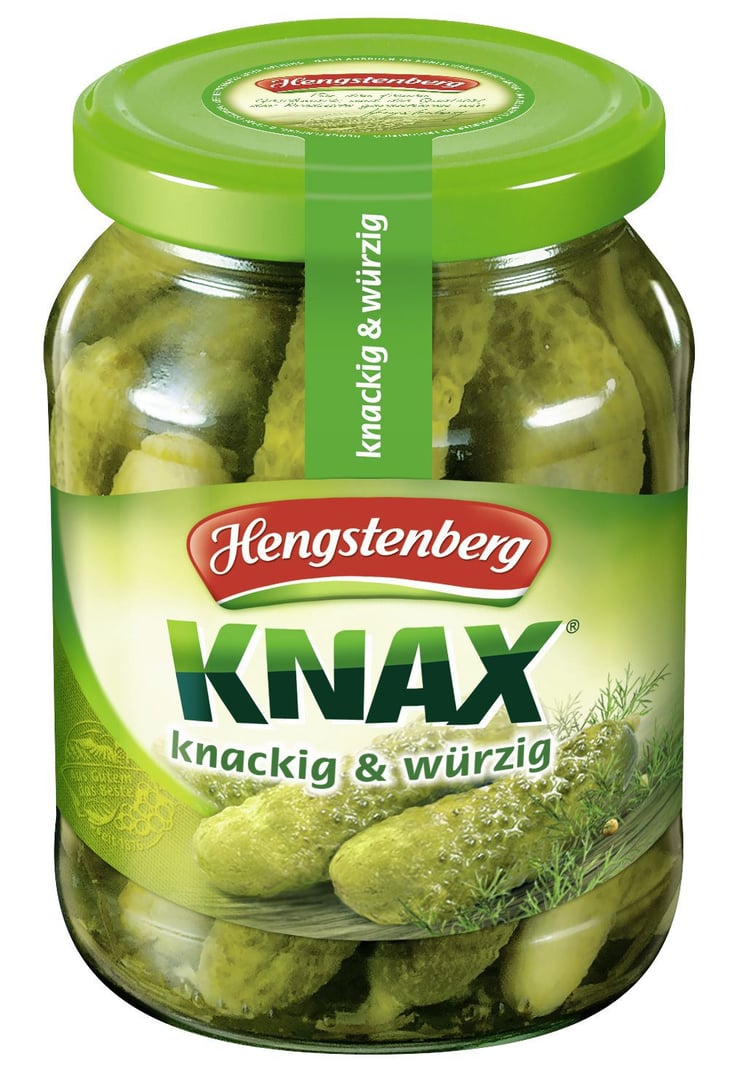 Hengstenberg - Knax Gewürzgurken knackig & würzig - 370 ml Tiegel