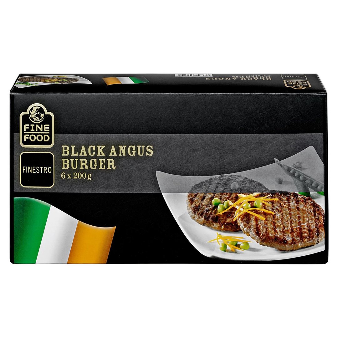 METRO Premium - Black Angus Burger tiefgefroren, roh, 6 Stück à 200 g, vak.-verpackt 1,2 kg Packung