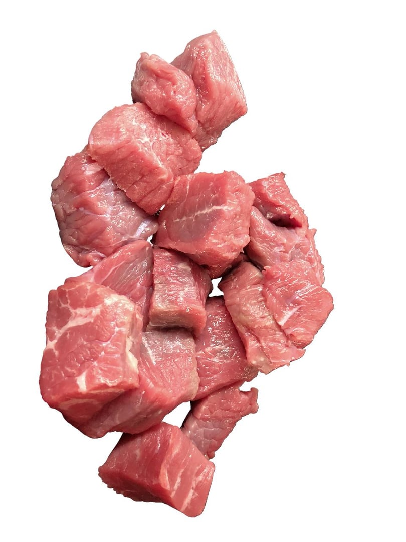Werz Rinder Gulasch aus der Keule 3 x 3 cm, vak.-verpackt, 3 x 3 kg, 9 kg auf Vorbestellung