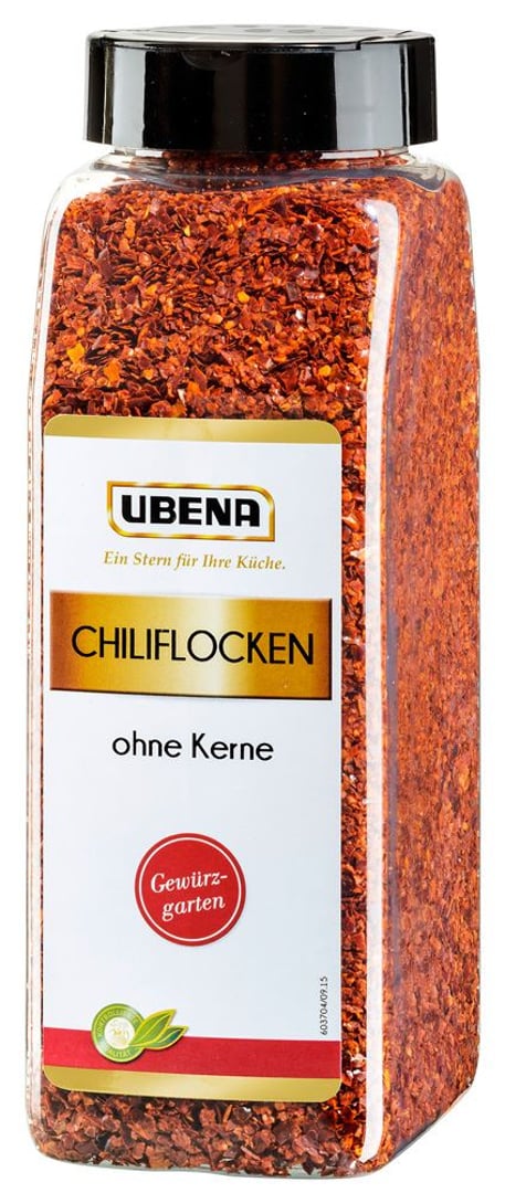 Ubena - Chiliflocken ohne Kerne - 350 g Dose