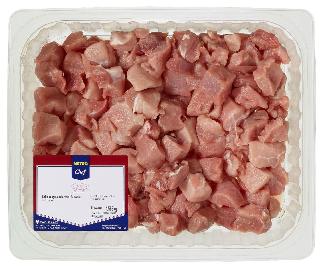METRO Chef - QS Schweine-Gulasch aus dem Schinken gekühlt ca. 1,5 kg
