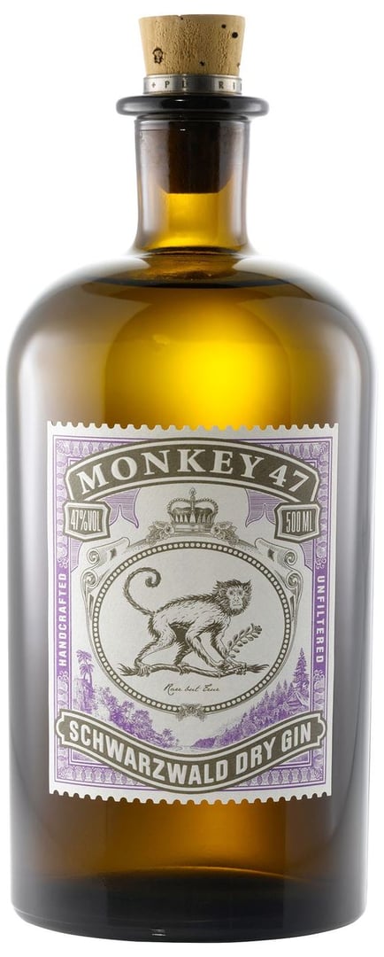 Monkey 47 - Schwarzwald Dry Gin 47 % Vol. 0,5 l Flasche