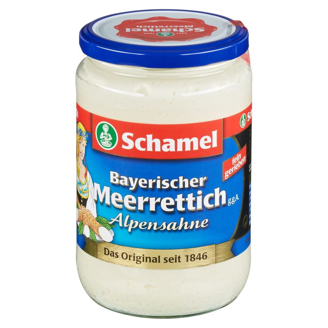 Schamel - Bayerischer Meerrettich Alpensahne, 30 % Fett 660 g Glas