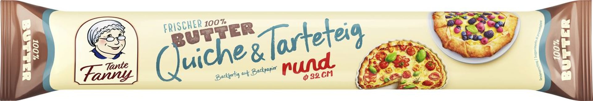 Tante Fanny - Frischer Butter-Quicheteig gekühlt - 280 g Packung
