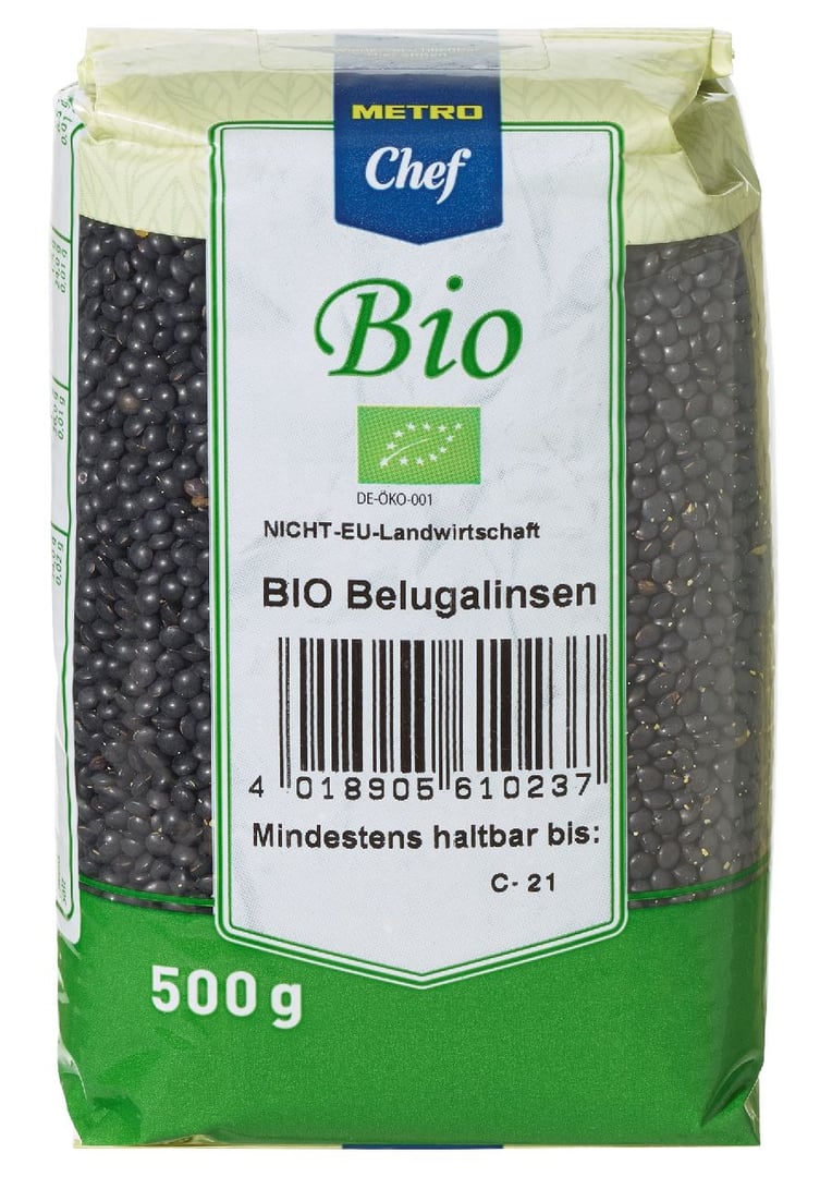 METRO Chef Bio - Beluga Linsen - 500 g Beutel