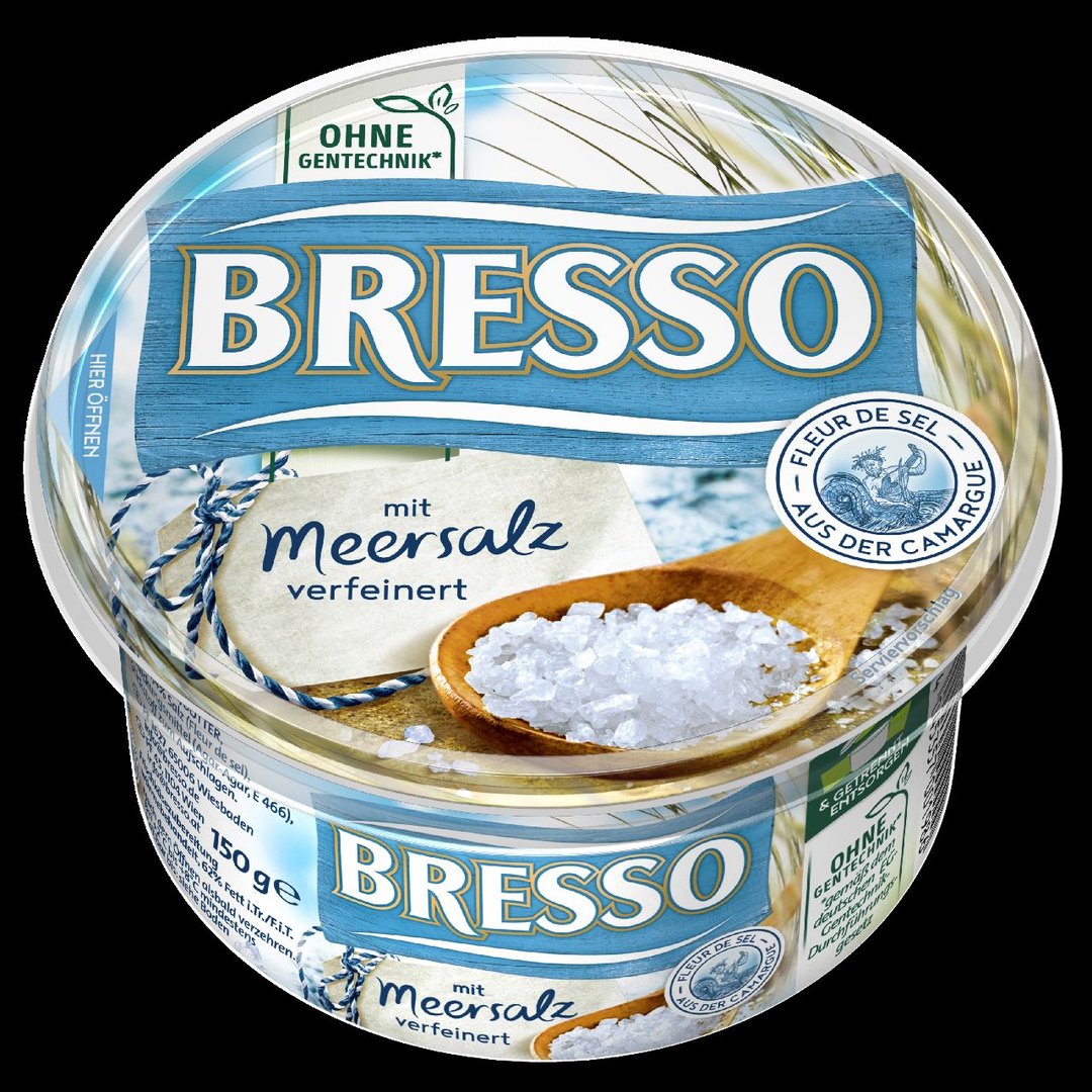 Bresso - Frischkäse mit Meersalz - 150 g Packung