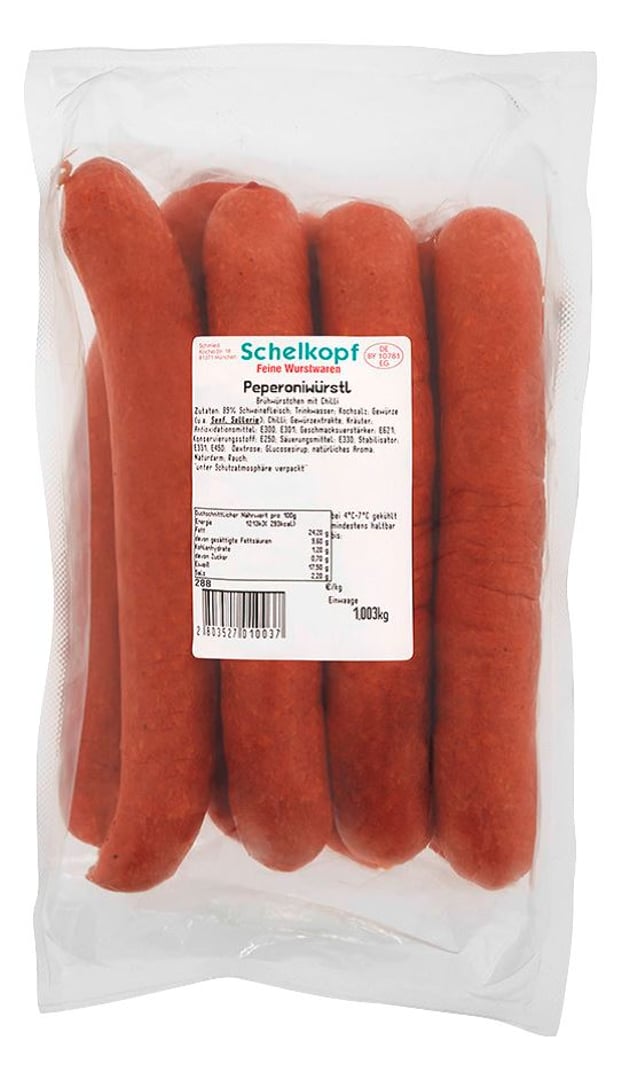 Schelkopf - Peperoniwurst gekühlt - 1 x ca. 1 kg