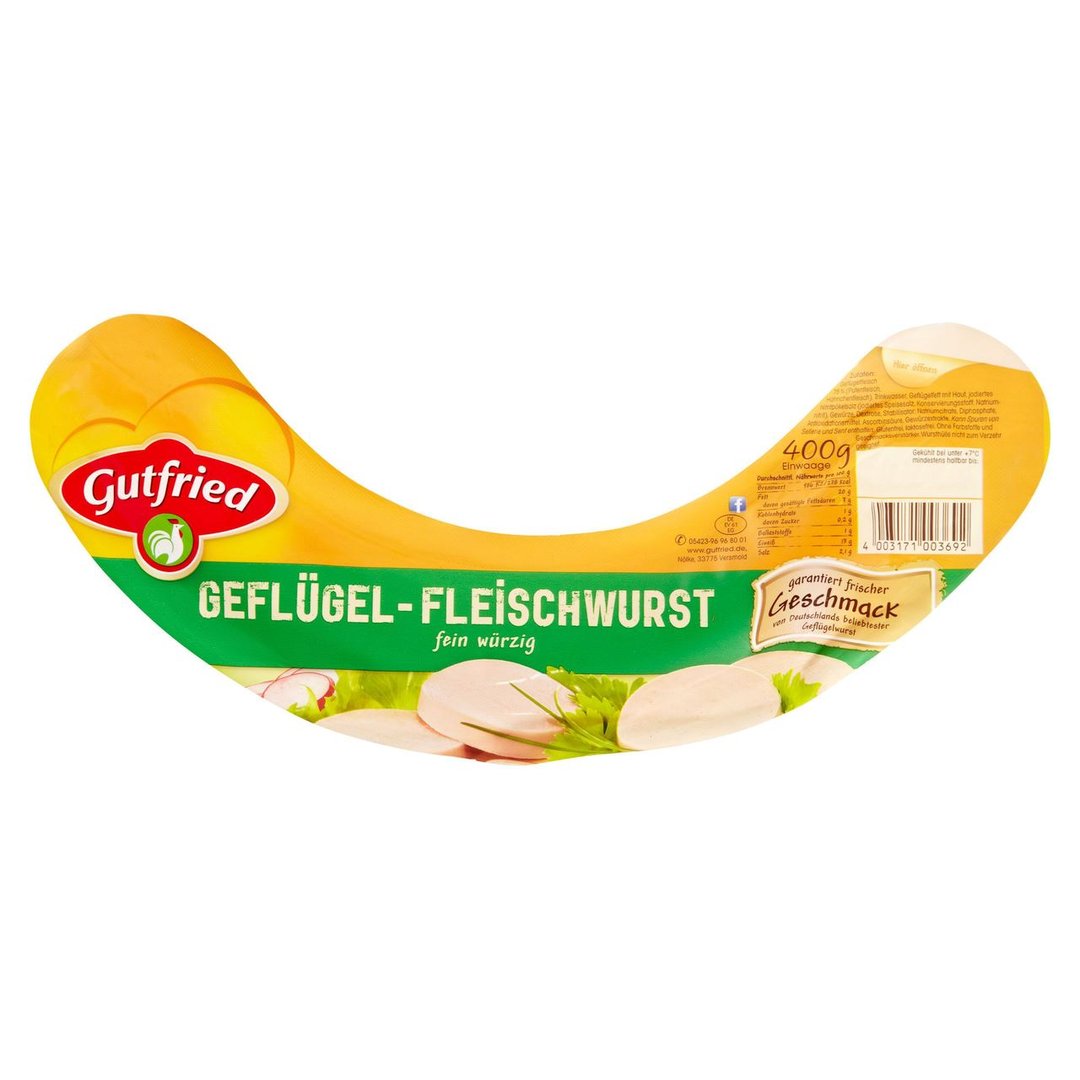 Gutfried - Geflügel Fleischwurst - 400 g Packung