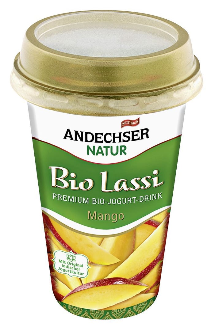 Andechser - Bio Jogurt mild Mango 3,5 % Fett - 1 x 250 g Becher