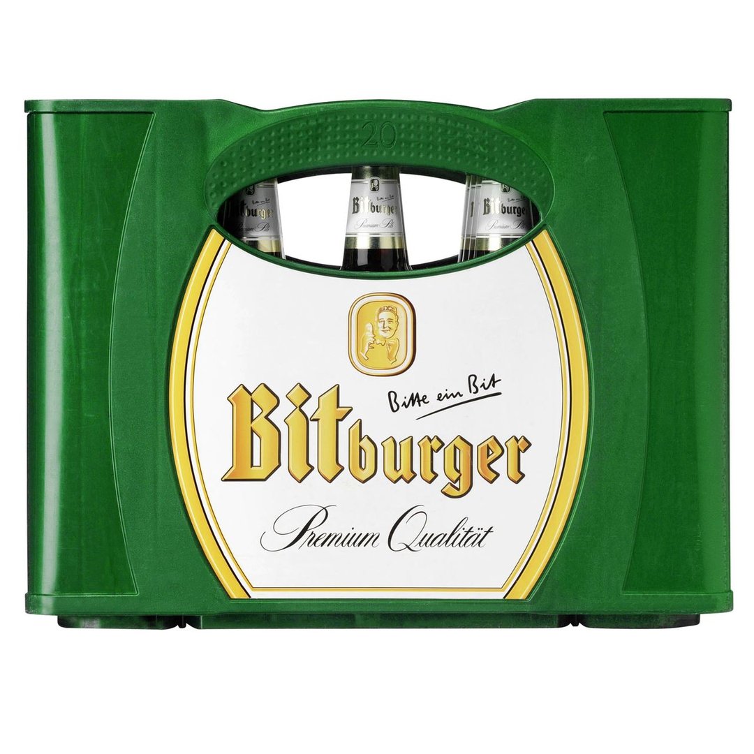 Bitburger - Bier Premium Pils Glas - 20 x 0,50 l Flaschen