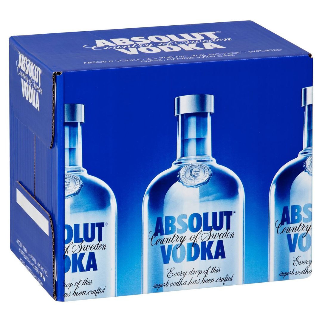 Absolut - Vodka 40 % Vol. - 6 x 0,70 l Flaschen