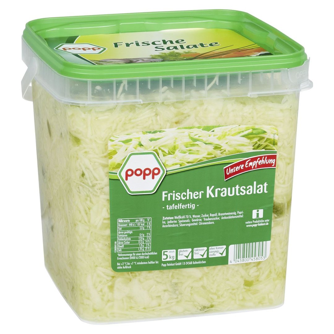 Popp - Frischer Krautsalat - 5,00 kg Eimer
