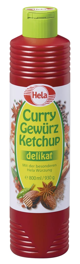 Hela - Curry Gewürz Ketchup - 12 x 800 ml Flaschen