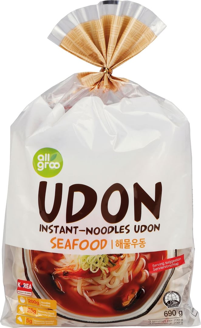 Allgroo - Udon Nudeln Meeresfrüchte - 690 g Kiste