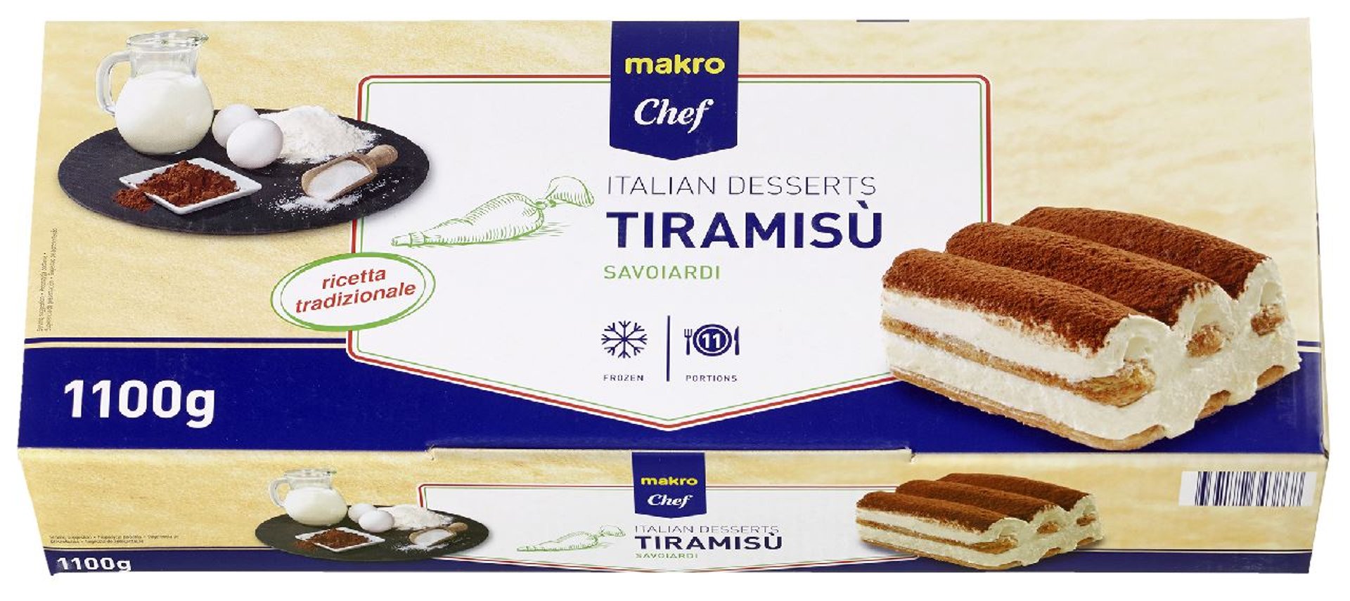 METRO Chef - Tiramisu Savoiardi - 6 x 1,1 kg Boxen
