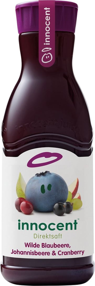 Innocent - Saft Blaubeere, Apfel, Johannisbeere & Cranberry, gekühlt - 900 ml Flasche