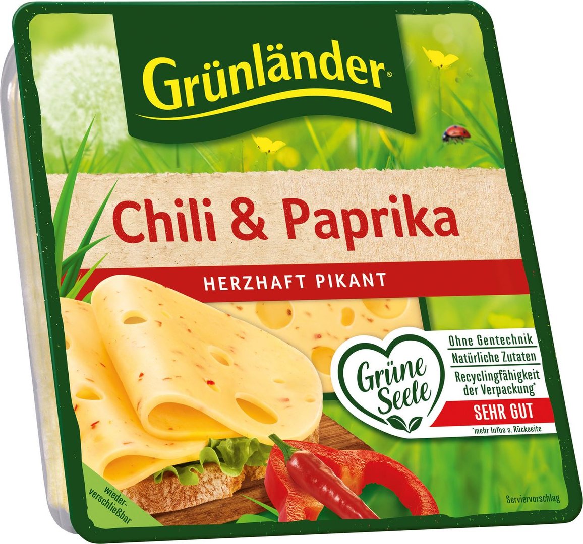 Grünländer - Scheiben Chili-Paprika gekühlt - 120 g Stück