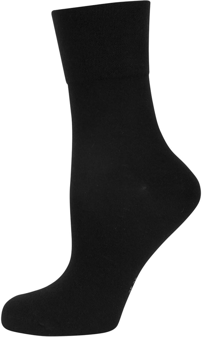 nur die Damen Feine Komfort Socken Schwarz 35-38