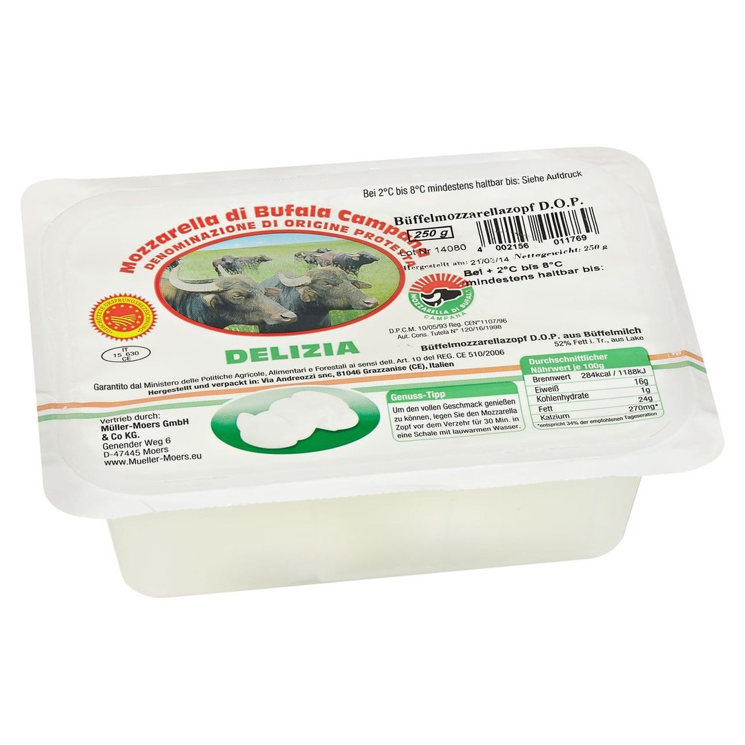 Delizia - Büffelmozzarellazopf 52 % Fett 250 g