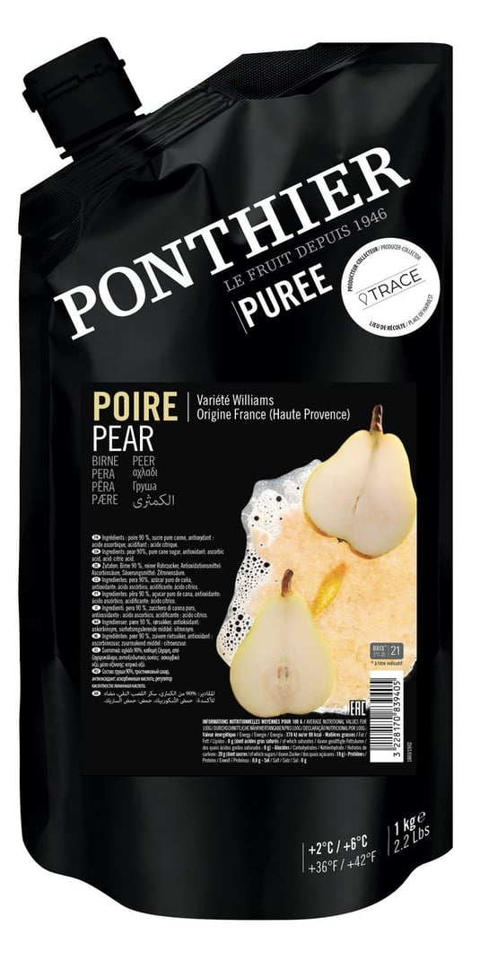Ponthier - Birnen Püree - 1 kg Beutel