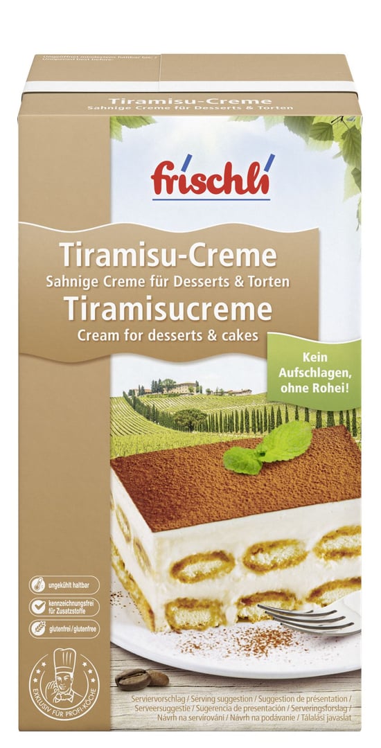 Frischli - Tiramisu-Creme 21 % Fett 1 kg Packung