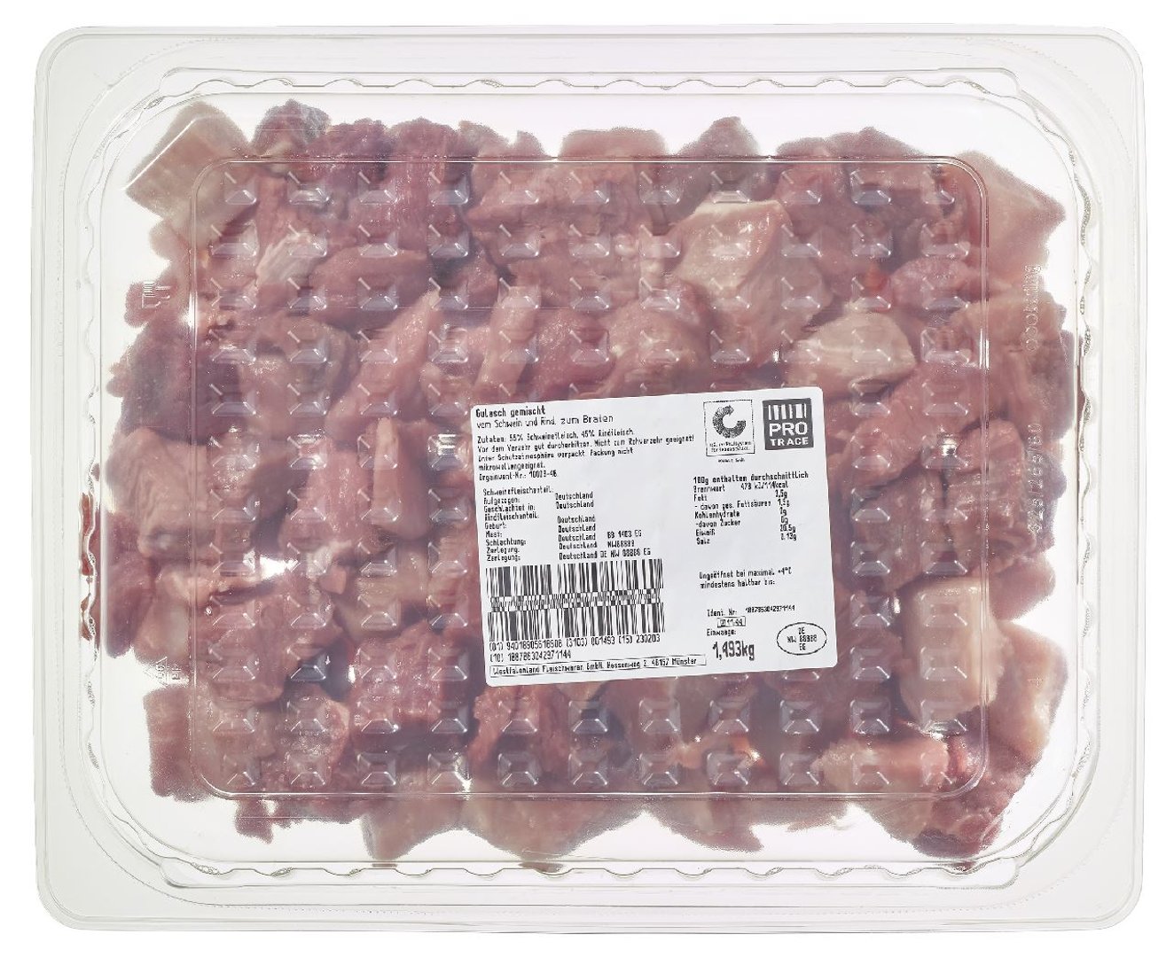 METRO Chef - Gulasch gemischt Schwein / Rind gekühlt ca. 1,5 kg