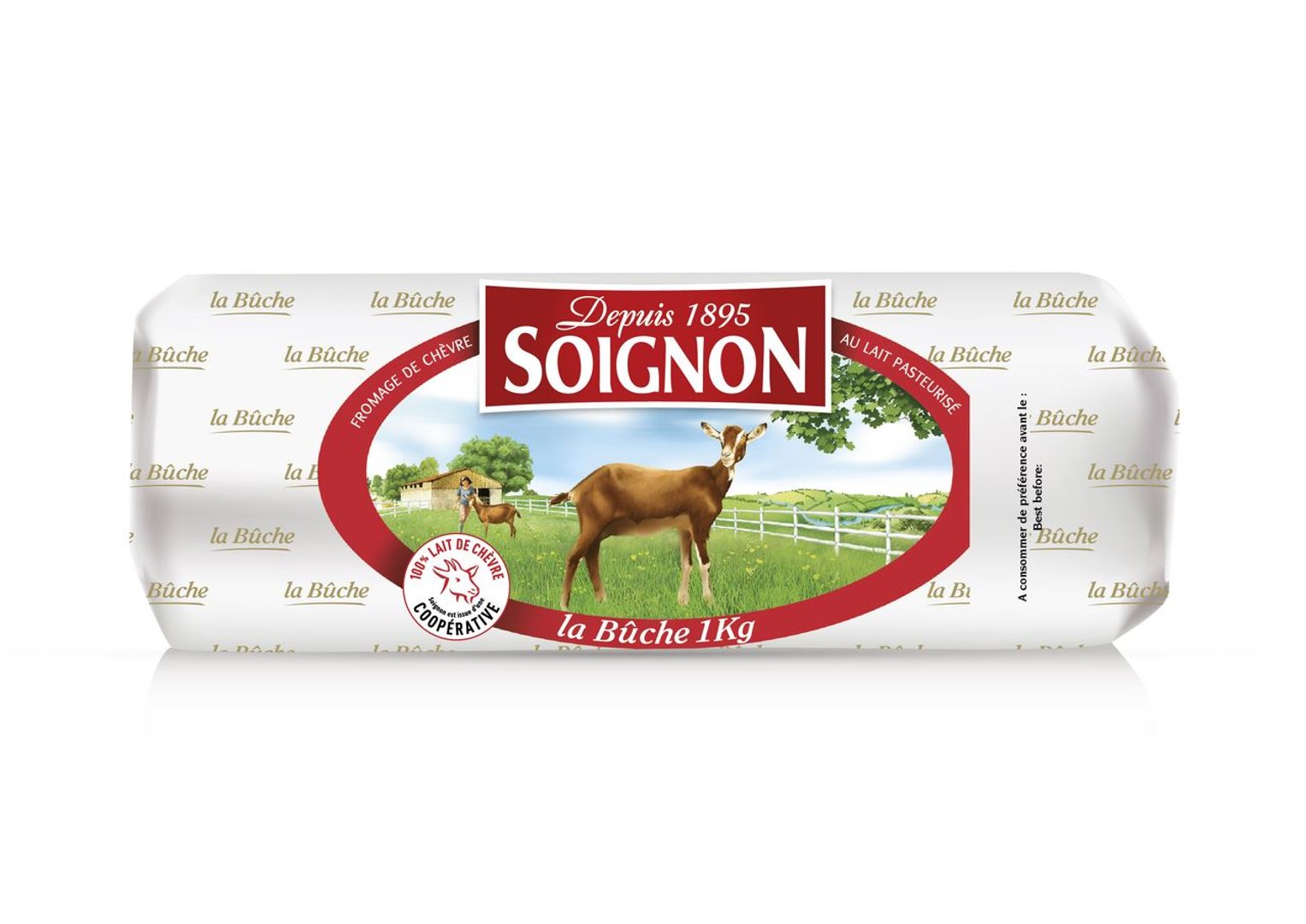 Soignon - Ziegenkäserolle, 45 % Fett i. Tr. - 1 kg Packung