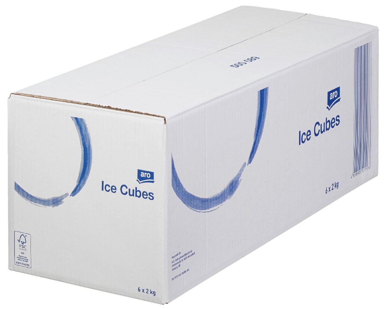 aro - Eiswürfel tiefgefroren - 6 x 2 kg Beutel
