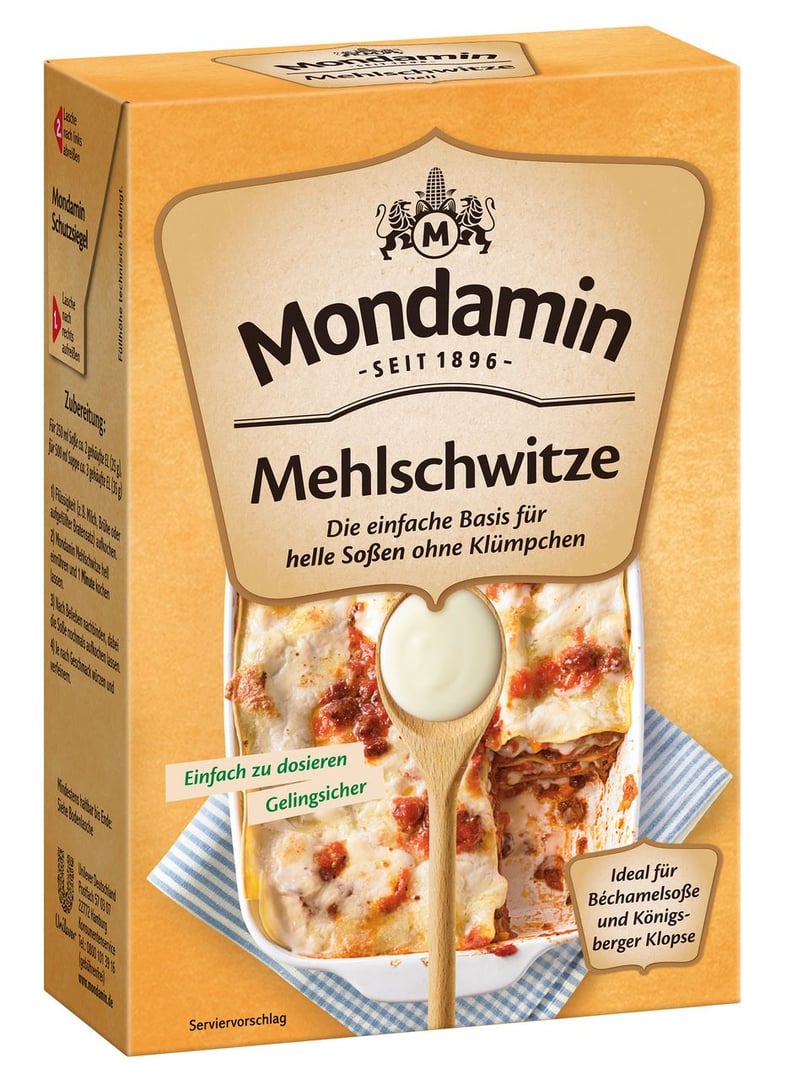 Mondamin - klassische Mehlschwitze hell 250 g Packung