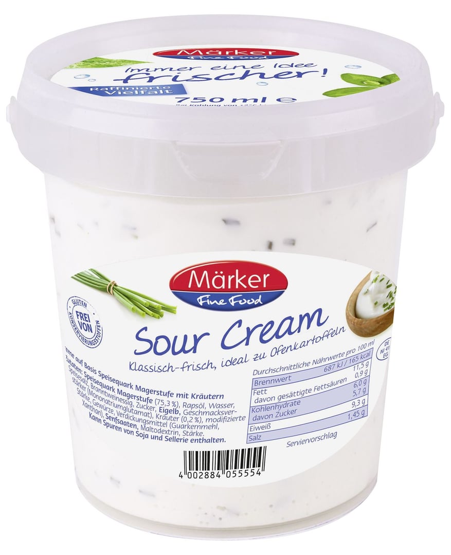 Märker - Sour Cream 11,5 % Fett - 750 ml Eimer