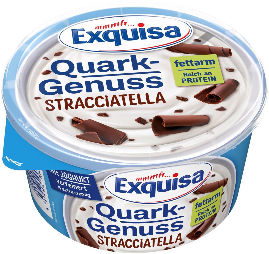 Exquisa - Quarkgenuss Dolce Stracciatella 0,2 % Fett - 1 x 500 g Becher