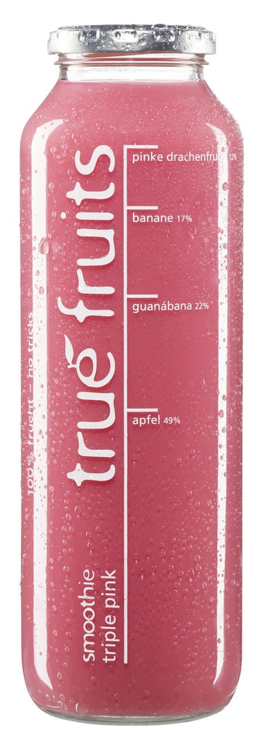 True Fruits - Smoothies Pink Drachenfrucht und Guanábana 0,75 l Flasche