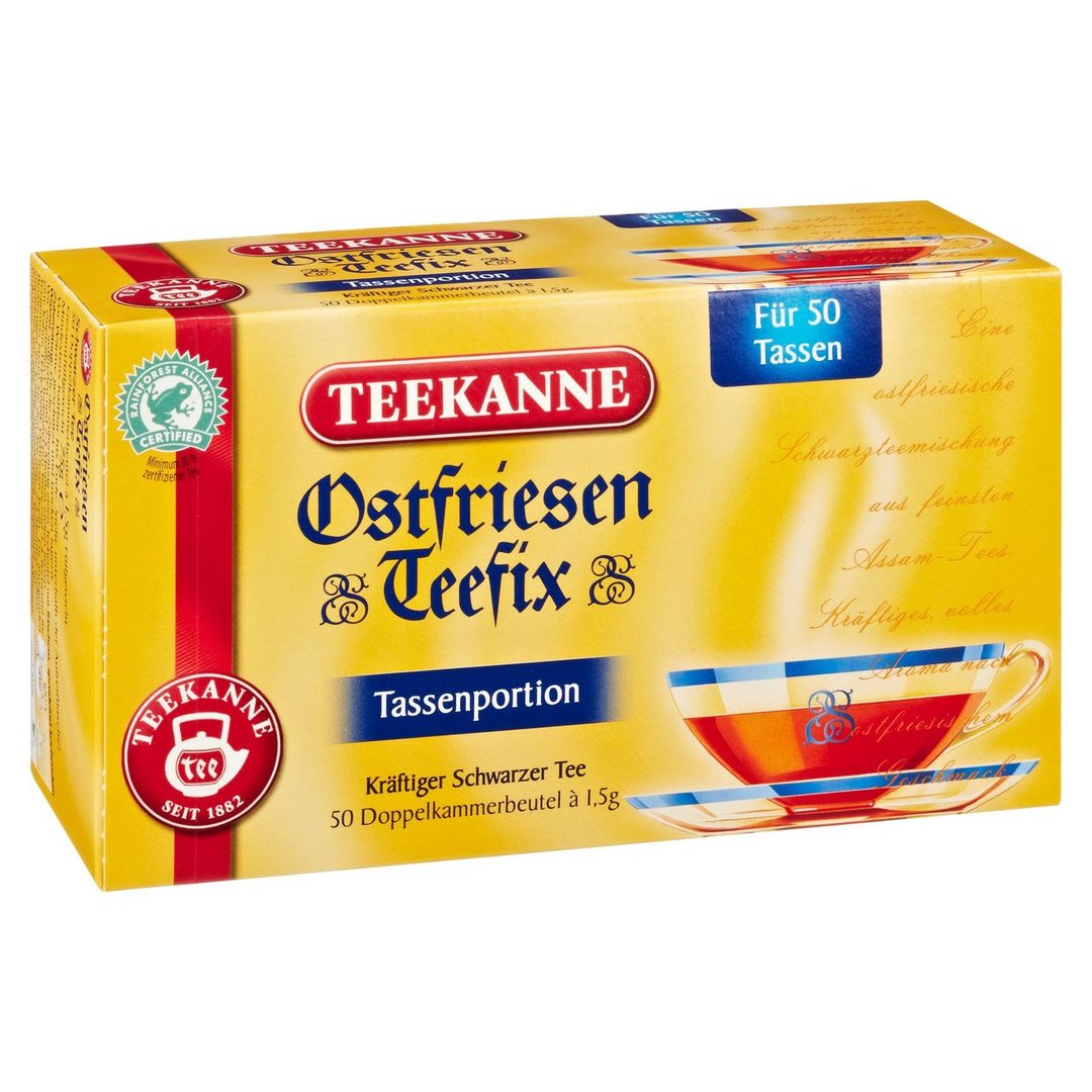Teekanne - Ostfriesen Teefix Schwarzer Tee Teebeutel - 1 x 75 g Packung