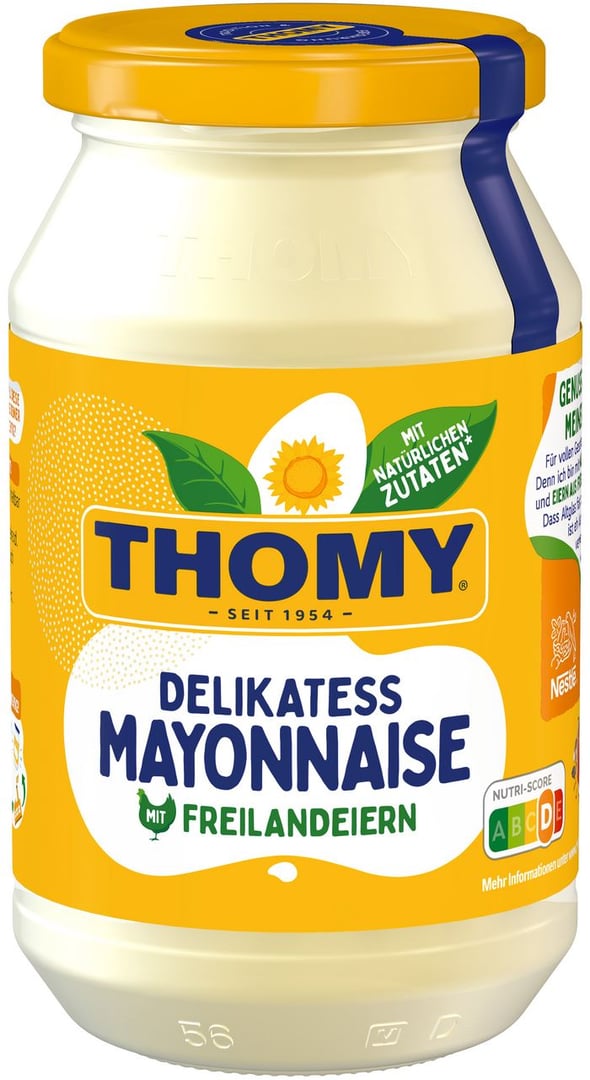Thomy - Delikatess Mayonnaise 80 % Fett 500 ml Glas