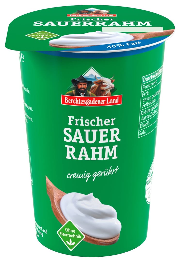 Berchtesgadener Land - Sauerrahm 10 % Fett - 1 x 200 g Becher