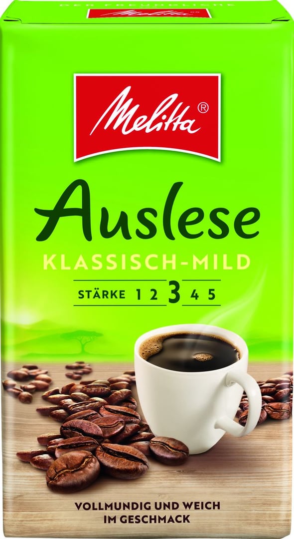 Melitta Auslese Cafe klassisch-mild gemahlen 12 x 500 g Vac.-Packungen