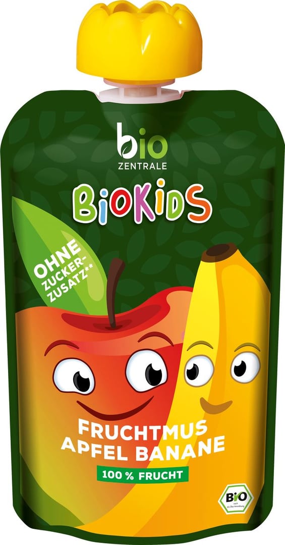 bio ZENTRALE - Bio-Kids Fruchtmus Apfel Banane 90 g Packung