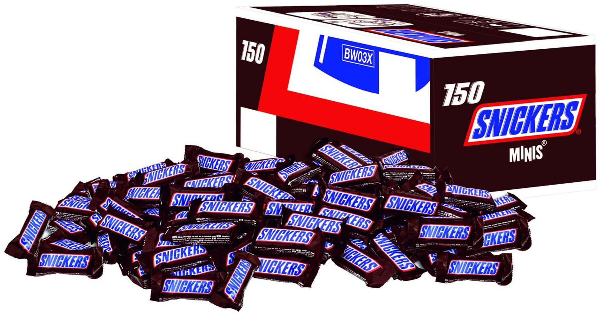 Milky Way - Schokoriegel Minis Catering Box Snicker 150 Stück à 18,8 g, ca. 2,82 kg Karton